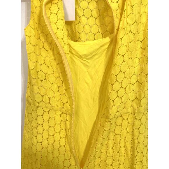 Akris Punto Dot Lace Sleeveless Midi Dress Size 6 US in Limone NWT - No Belt - Picture 5 of 8